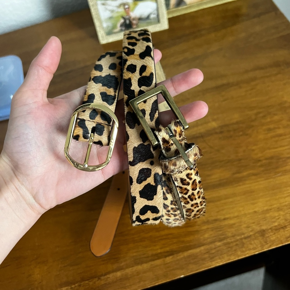 2 Leopard Belt Bundle 1 Banana Republic Leopard Print Belt and  1 Jcrew